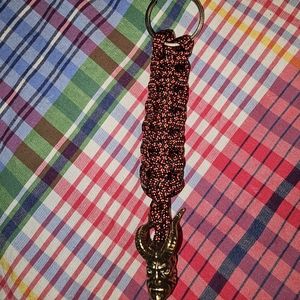 Paracord Knife/Key Lanyard With Hellboy Bead